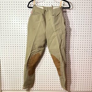 The Tailored Sportsman Women’s Khaki Knee patch breeches / Riding Pants